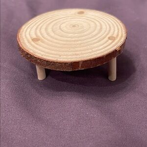 Natural Wood Slice Display Stand